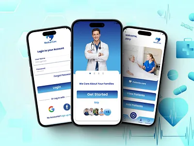 Kidney Disease Prediction & Patient Management App UI Design doctorapp hospitalapp minimaldesign mobileappui ui