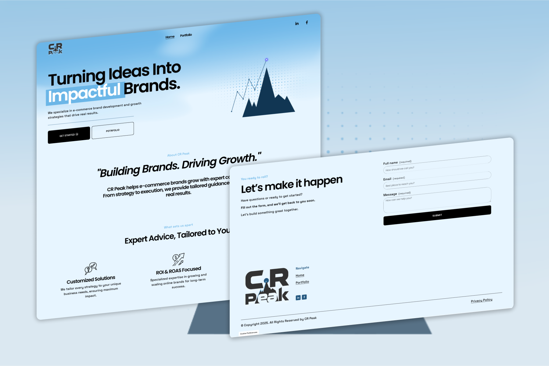 CR Peak | Squarespace Website Design design illustration squarespace squarespace designer squarespace website ui web design web developement website website design