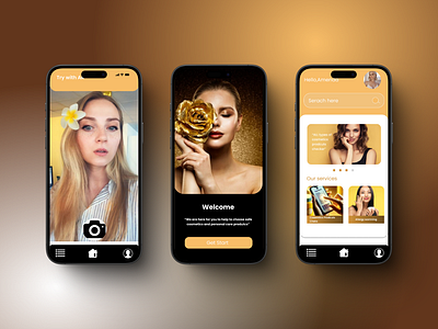 AI-Powered Cosmetic Safety & AR Skin Analysis App UI Design beautyapp cosmeticsafety luxurydesign uxuidesign