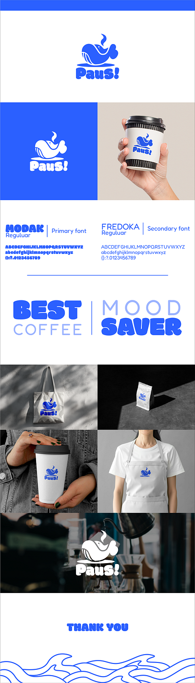 paus! coffee branding graphic design logo