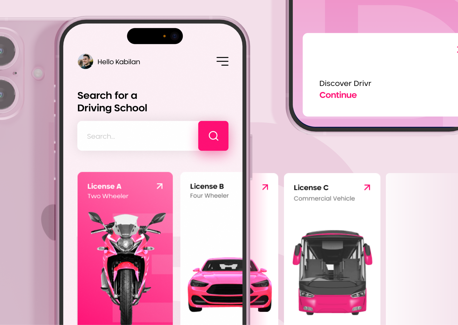 DrivR App branding contemporary design kabilansa mobileapp ui ux