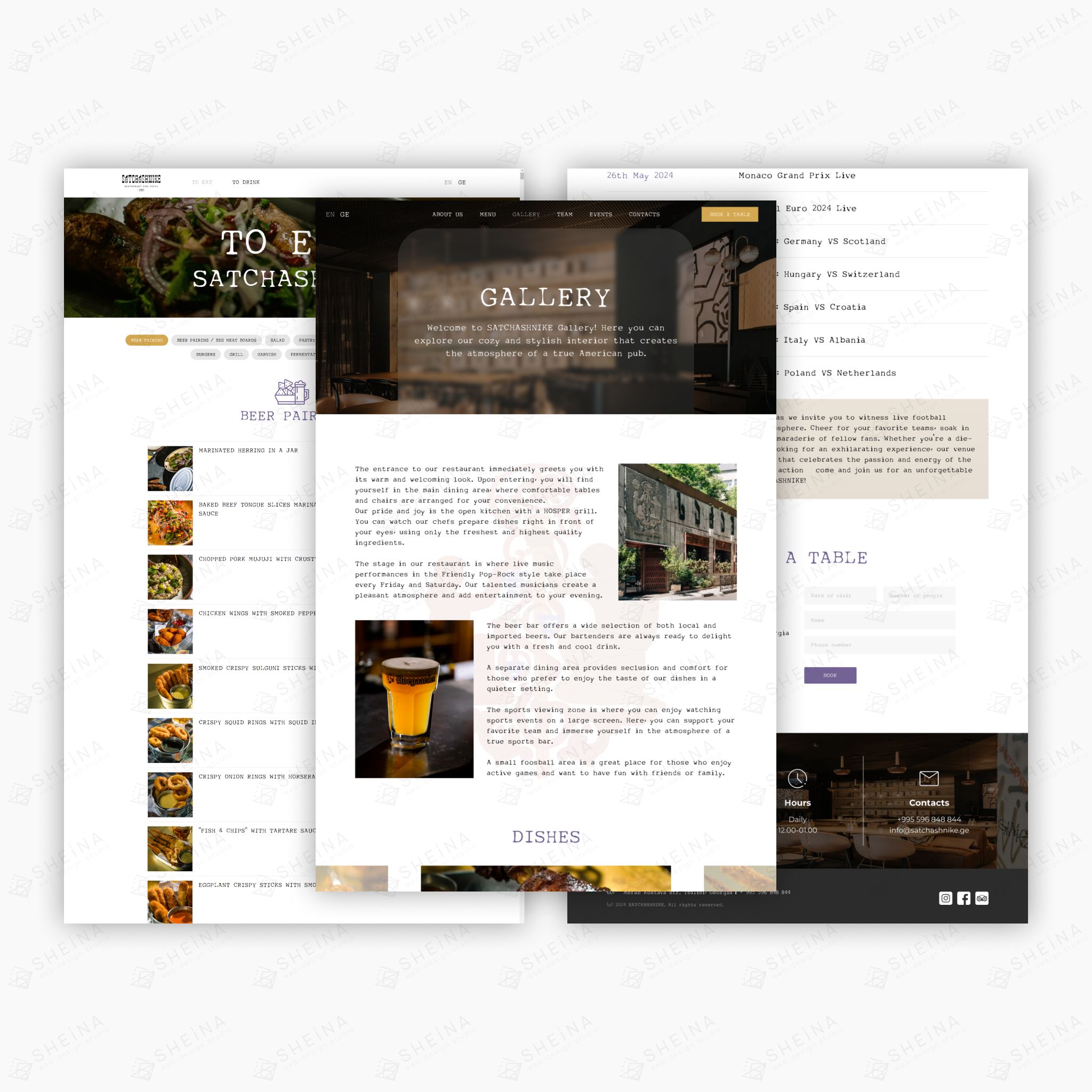 Satchashnike / ресторан, паб, гриль / Грузия design tilda web design webdesign сайт на тильде тильда