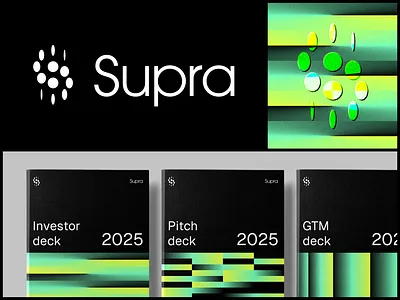 Supra | Visual Identity abstract logo circular logo deck presentation design green logo identity illustration logo mark modern branding modern gradient modern logo monogram logo pitch deck s letter logo saas logo web3 logo