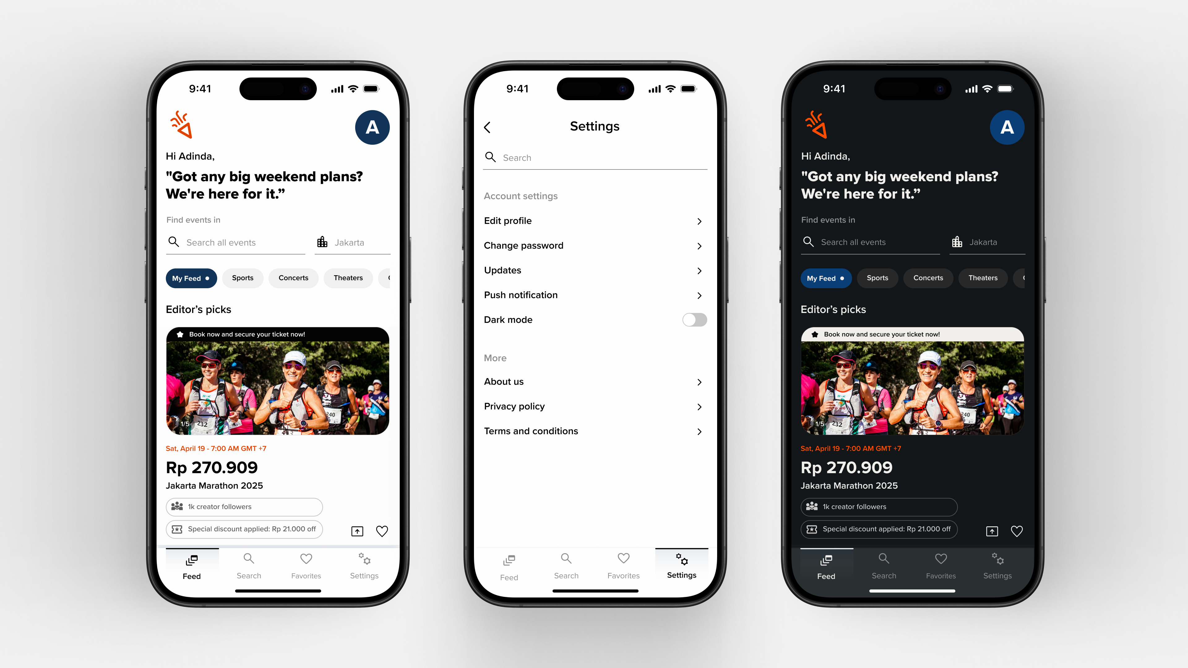 Dark Mode Design for the Entertainment Product darkmode lightmode ui ux