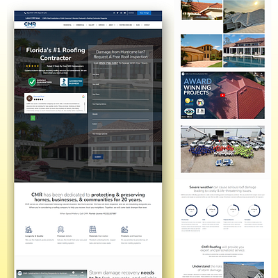 Roofing Website business website construction website corporate website design landing page roofing website website design wordpress development wordpress website