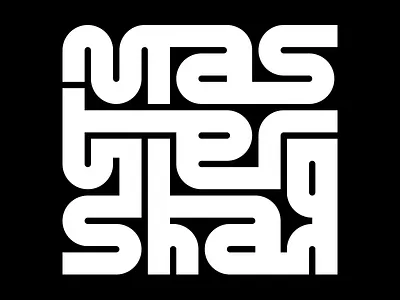 Type Design Experiment/Word: Masterskaya brand branding design font design graphic graphic design identity illustration letter letter design logo logo design logotype minimal rhythm type type design vector