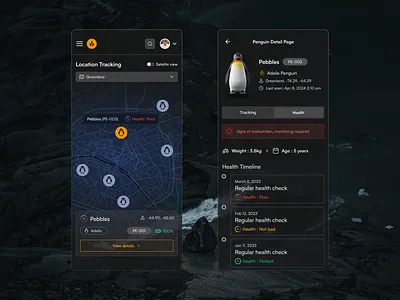 Penguin Tracker - Mobile UI