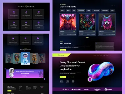 NFT Marketplace Website nft design nft marketplace ui ui design