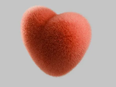 Heart 3d 3d heart blender fur heart heart red heart