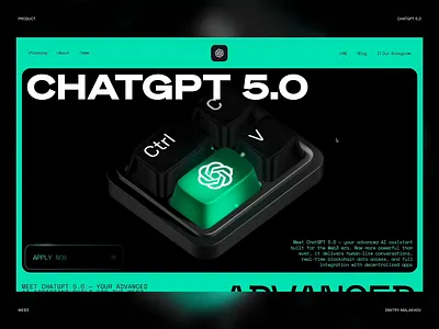 WEB3 Landing Page CHATGPT 5.0 3d animation app design branding graphic design landing page logo motion graphics ui ux ui design web3