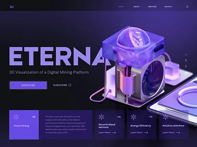 Eterna | 3D animation for WEB 3d 3d animation 3d motion 3d motion graphics animation bitcoin blockchain brand cryptocurrency fintech loader loop loop animation motion motion graphics ui ui animation web animation web design web3