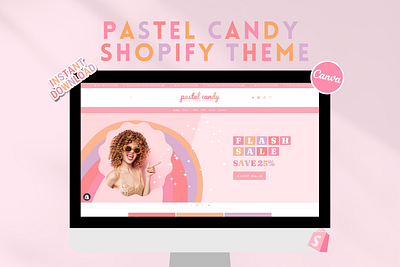 Pastel Candy Shopify Theme branding design graphic design ui