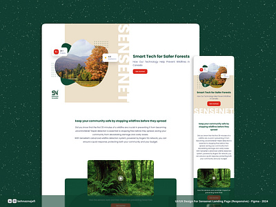 Sensenet Landing Page alert behnaz najafi behnaz najafi ui behnaz najafi ux behnaznajafi camera design landing page landingpage mobile responsive rogers sensenet ui ui design uiux ux web design website