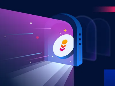 Blog Illustrations for Indus Appstore app app store finance fintech gradients graphic design illustration india indian launch new age phone pe space web