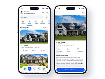 Real estate App app design design minimal real estate ux
