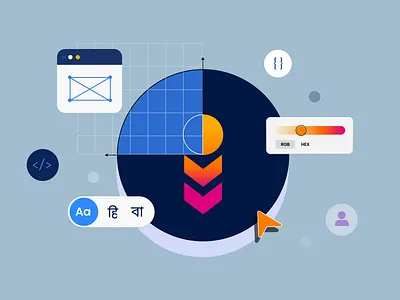 Blog Illustrations for Indus Appstore app appstore blogs developer finance fintech graphic design illustration india indian indus language local phone pe tech ui web