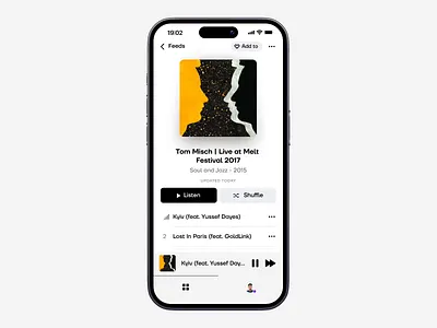 Player | Music App animation app design floating state mobile mobile design music player ui ux