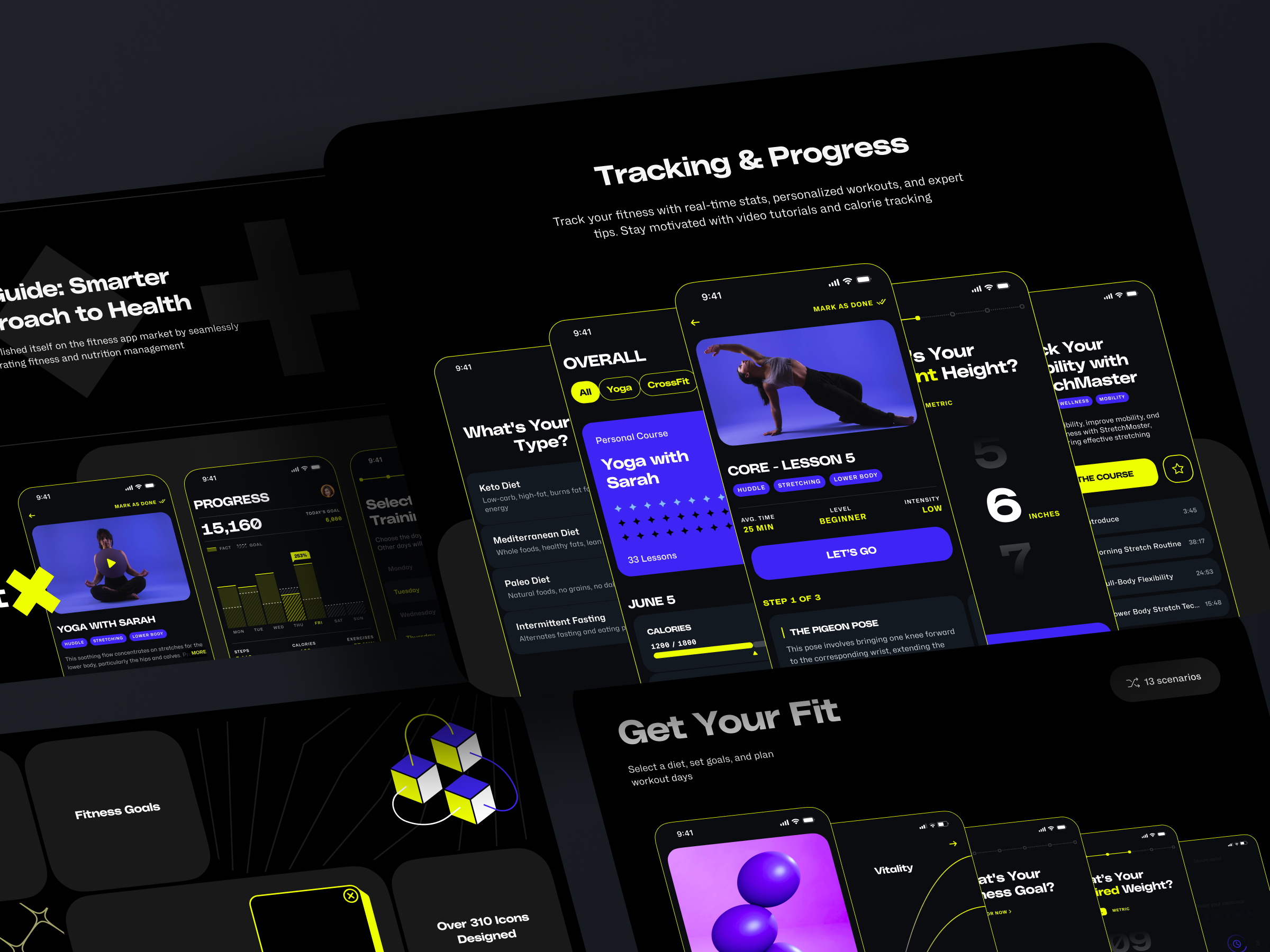 Website Design for an Adaptive Fitness Guide fitness fitness app sport tracker training web design wellness workout yoga