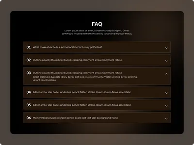 🏡 Real Estate FAQ Section UI – Luxury Web Design in Figma clean ui conversion ui dark ui dribbble faq section figma design landing page luxury web design property website real estate real estate ui responsive ui ux ui web components web design