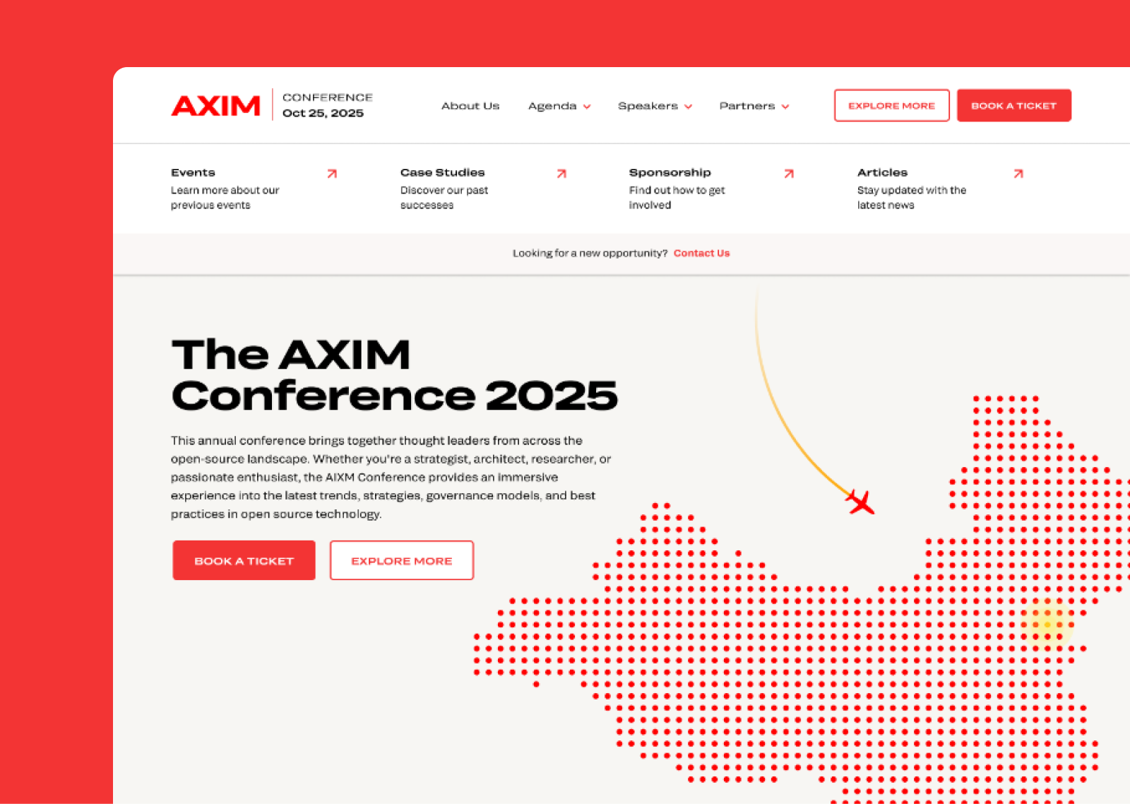 AXIM Conference - landing page branding contemporary flatdesign kabilansa landingpage ui website