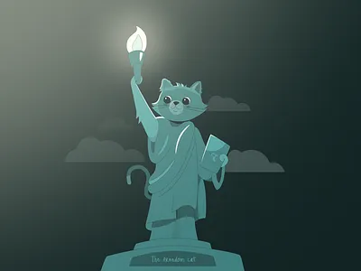 The Freedom Cat animal branding cat design graphic design illustration insurance pets ui