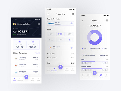 Ngirit - Financial Mobile App business clean crypto design dollar ewallet finance financial future interface light management minimal money moneyapp purple trend ui design ui ux wallet