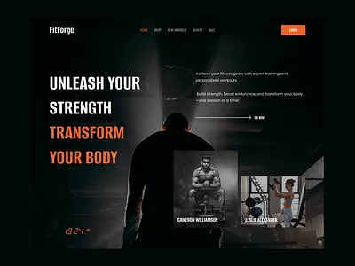 FitForge - Landing Page dribbble fitforge fitnessdesign landingpagedesign uiuxdesign webdesign
