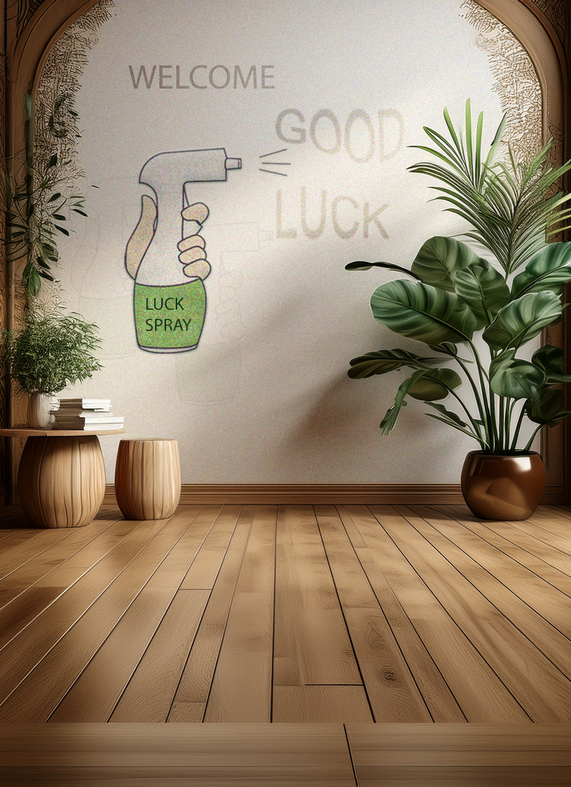 GOOD LUCK design illustration logo