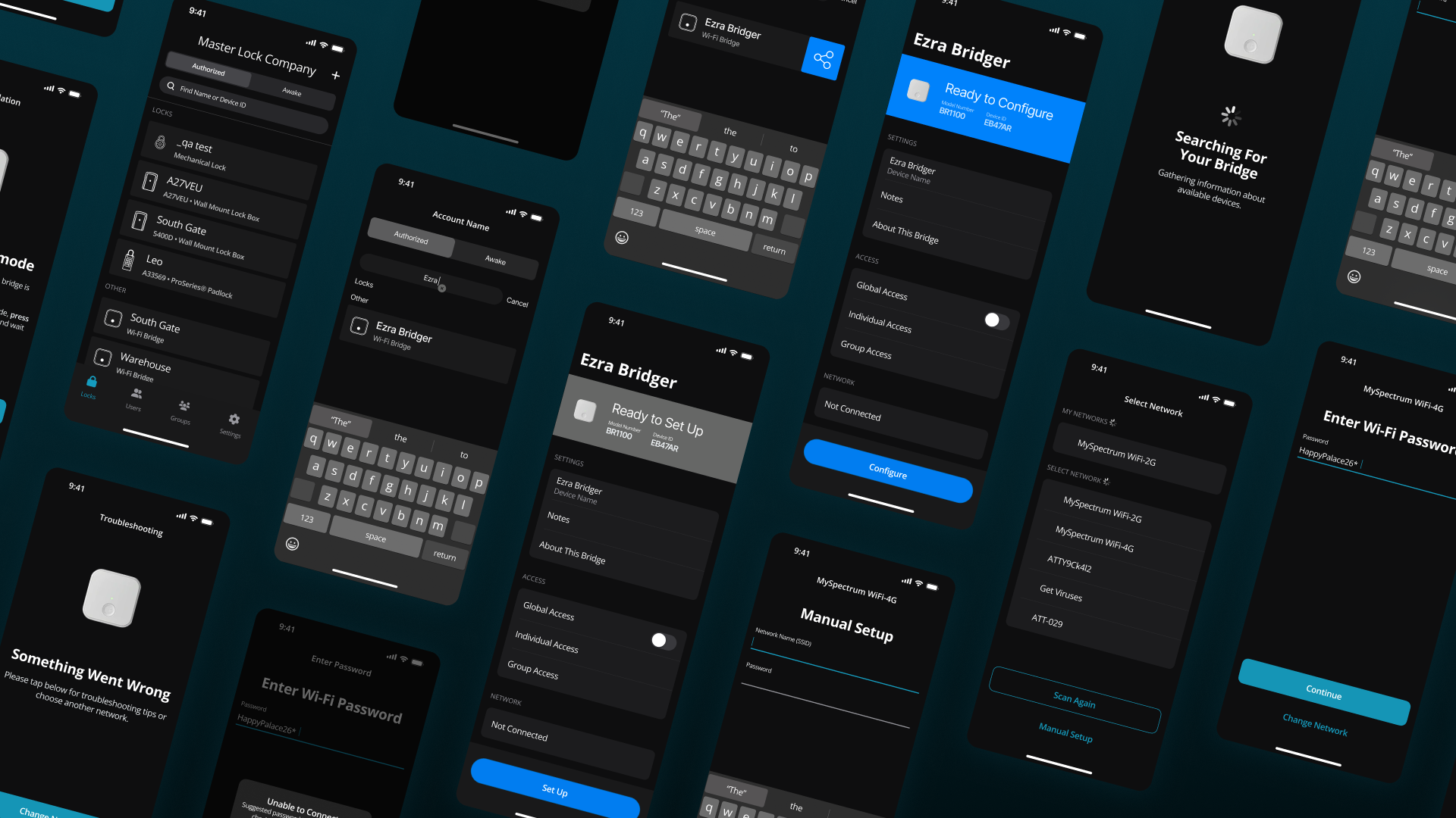 Master Lock Bridge Configuration Setup animation bluetooth bluetooth lock configuration setup connected products master lock ui wifi bridge