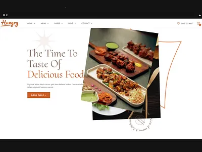 Hungry - Restaurant Template animatedwebsites design illustration madeinwebflow newwebdesignideads radianttemplates responsivedesign webdesign webflow webflowwebdesign