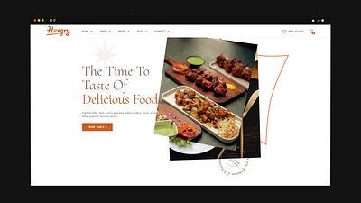 Hungry - Restaurant Template animatedwebsites design illustration madeinwebflow newwebdesignideads radianttemplates responsivedesign webdesign webflow webflowwebdesign