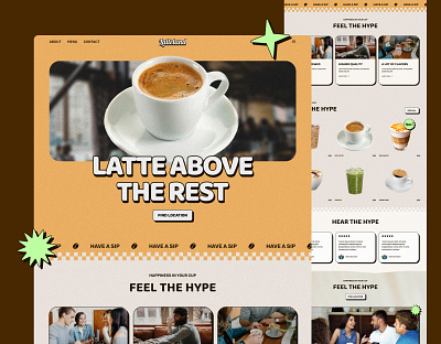 Latte Land branding design ui ux web