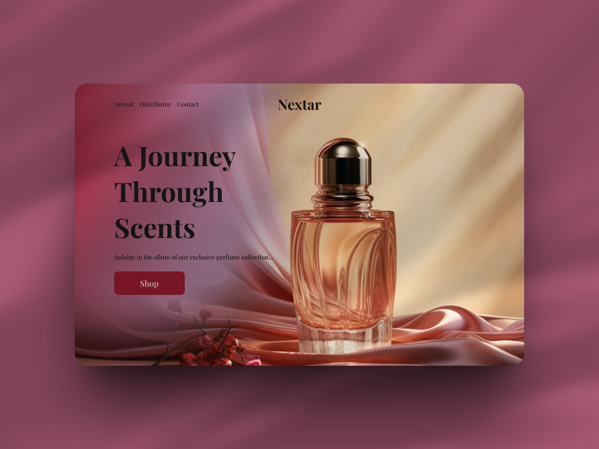 Luxury Perfume E-commerce Website e commerce luxury perfume ui uiux uiux design visual design website website design