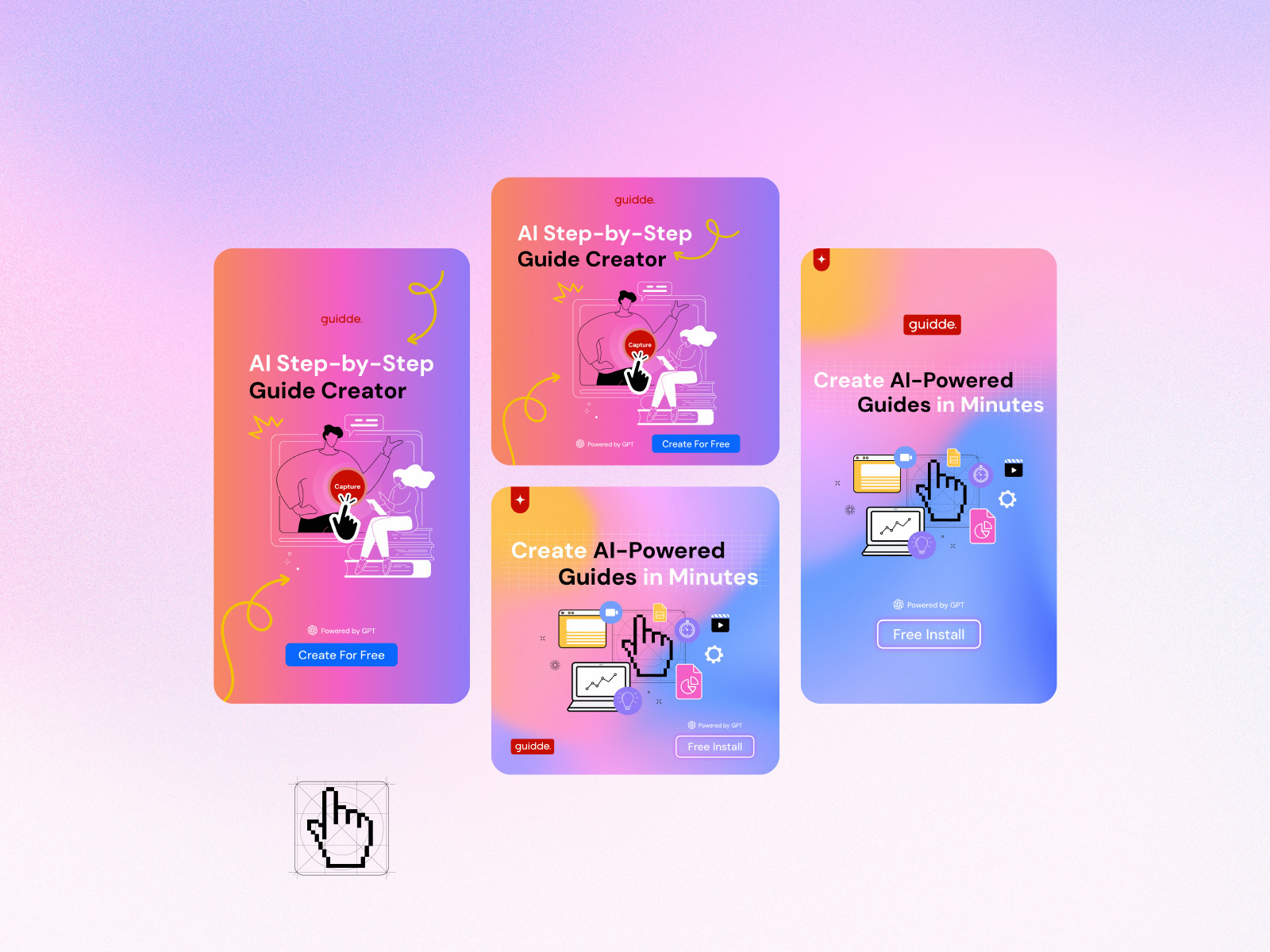 Banner Ads for AI Tool ab testing ai tool banner ads branding ctr display network fb ada freelance google ads graphic design instagram ads paid ads performance remote static banners ui visual design