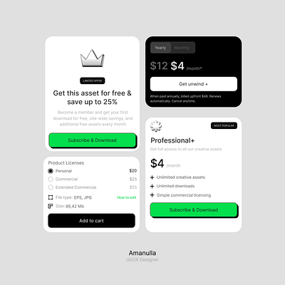 Subscription pricing card branding design figma graphic design illustration ui ux web design