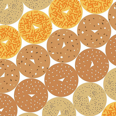 Bagels bagel branding calgary canada design everything bagel female artist food illustration illustrator surface pattern design