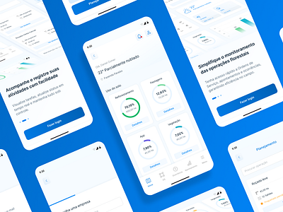 Projeto de UI Design – App Gestão Florestal app chart design management mobile ui ui design ux uxui