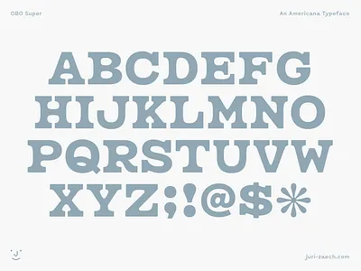 OBO Super Typeface alphabet americana design font retro type typeface typography usa vintage