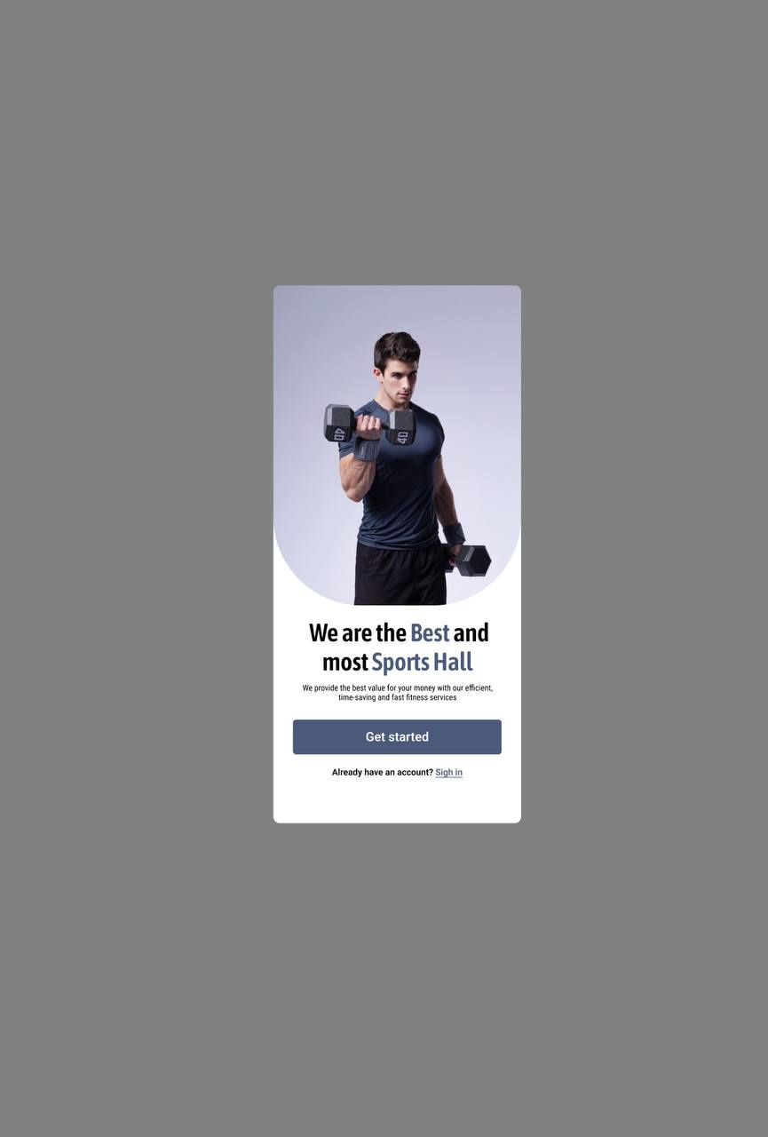 Project: Sports Hall App – UI/UX Design app design iosdesign mobileui modernui sport ui