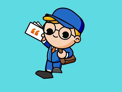 Postman character animation 2d animation adobe after effects animation character character animation character design design illustration motion design motion graphic