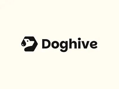 doghive dog dog care dog logo dogbranding hive hive logo logo modern negative space pet brand pet logo petbranding