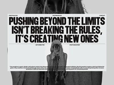 Valther Rilke big typography bold design clean design editorial layout experimental experimental design layout design minimal design minimalism minimalist design typographic design typography web design web typography