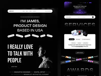 ✨Design Portfolio Landing Page Website ai landing page portfolio saas saas agency startup ui ui design website