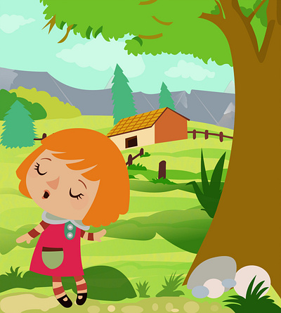 Girl singing Illustration adobe adobe illustrator character design digital art illustration vector