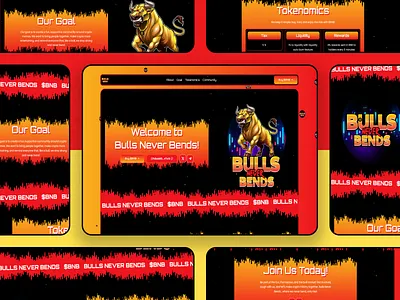 Bulls Never Bend Meme Coin Landing Page btc crypto landing page crypto website cryptocurrency cryptocurrency website doge ethereum meme coin website meme website memecoin memecoin landing page memecoin website solana wordpress landing page