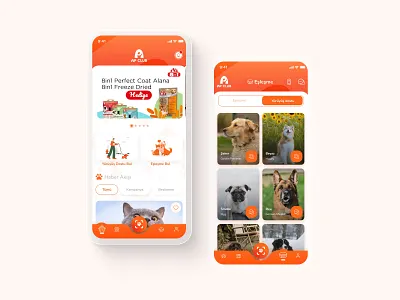 Anadolu Pet – The Social Platform for Pets! app cat design dog mobile app modern orange pet pet care product service timeline ui uiux ux