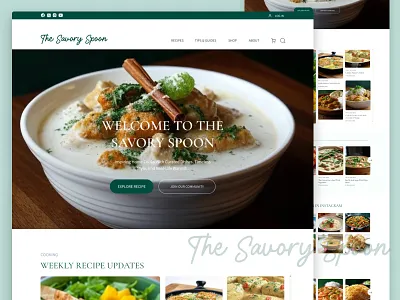 Tasty Trails – Clean & Elegant Food Blog Website UI typographylovers