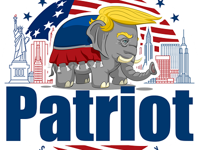 TRUMPED!!! branding custom logo design donald elephant graphic design illustration logo motion graphics patriot republican party social media marketing trumped!!! ui usa ux vector