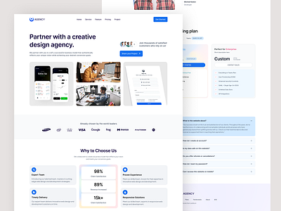 Design Service Agency Landing Page 3d agency animation app branding design digital graphic design illustration landing logo modern motion graphics page ui user interface ux uxui web3 website