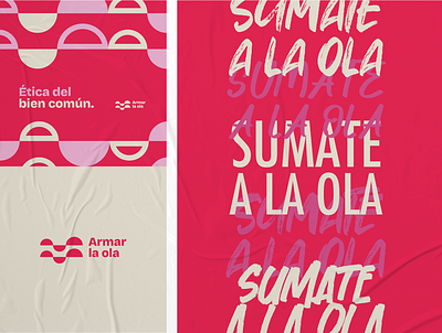 ID / Social media / Armar la ola branding graphic design logo vector